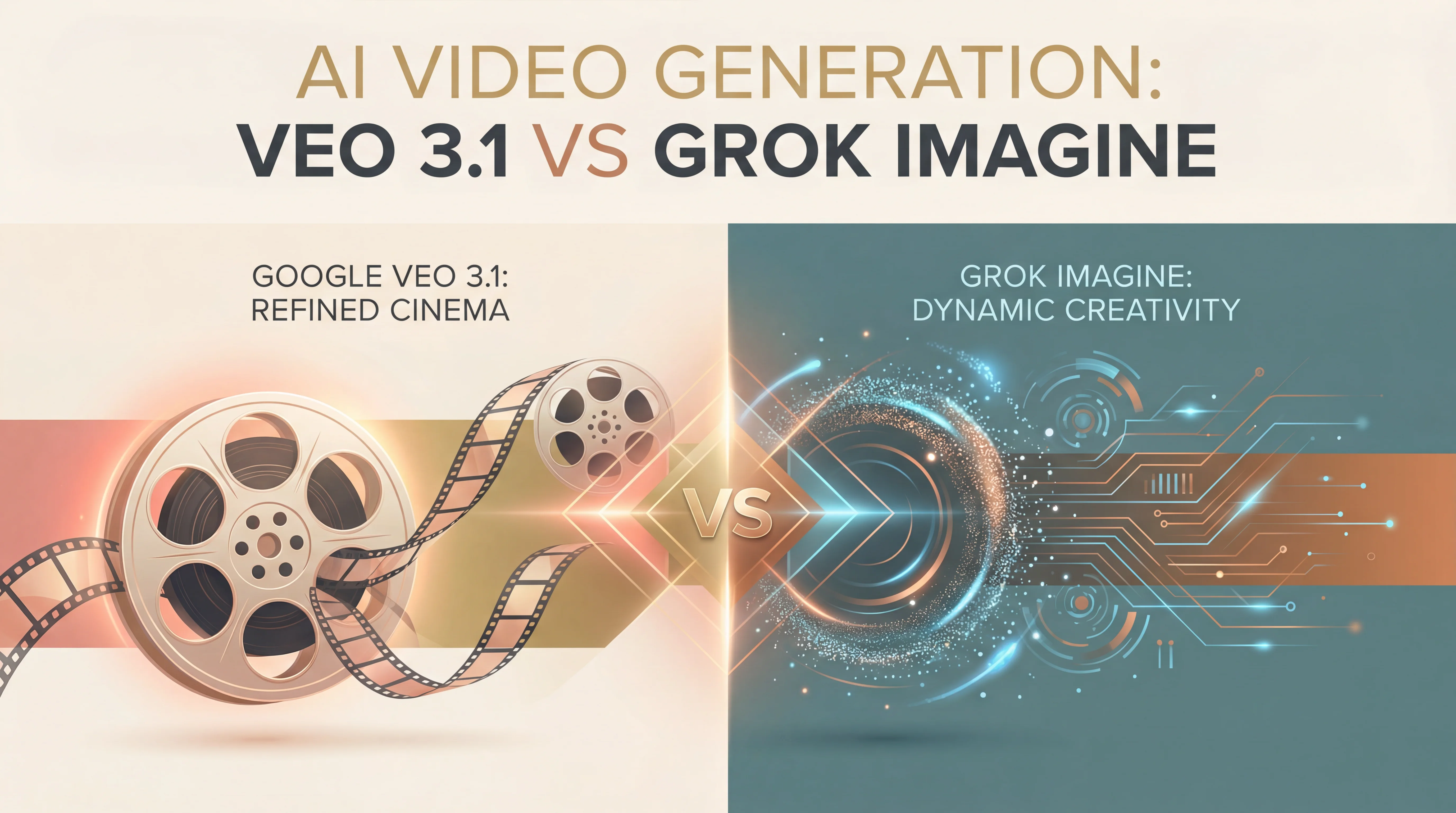 VEO 3.1 против Grok Imagine: Главное противостояние в AI-генерации видео 2026 года